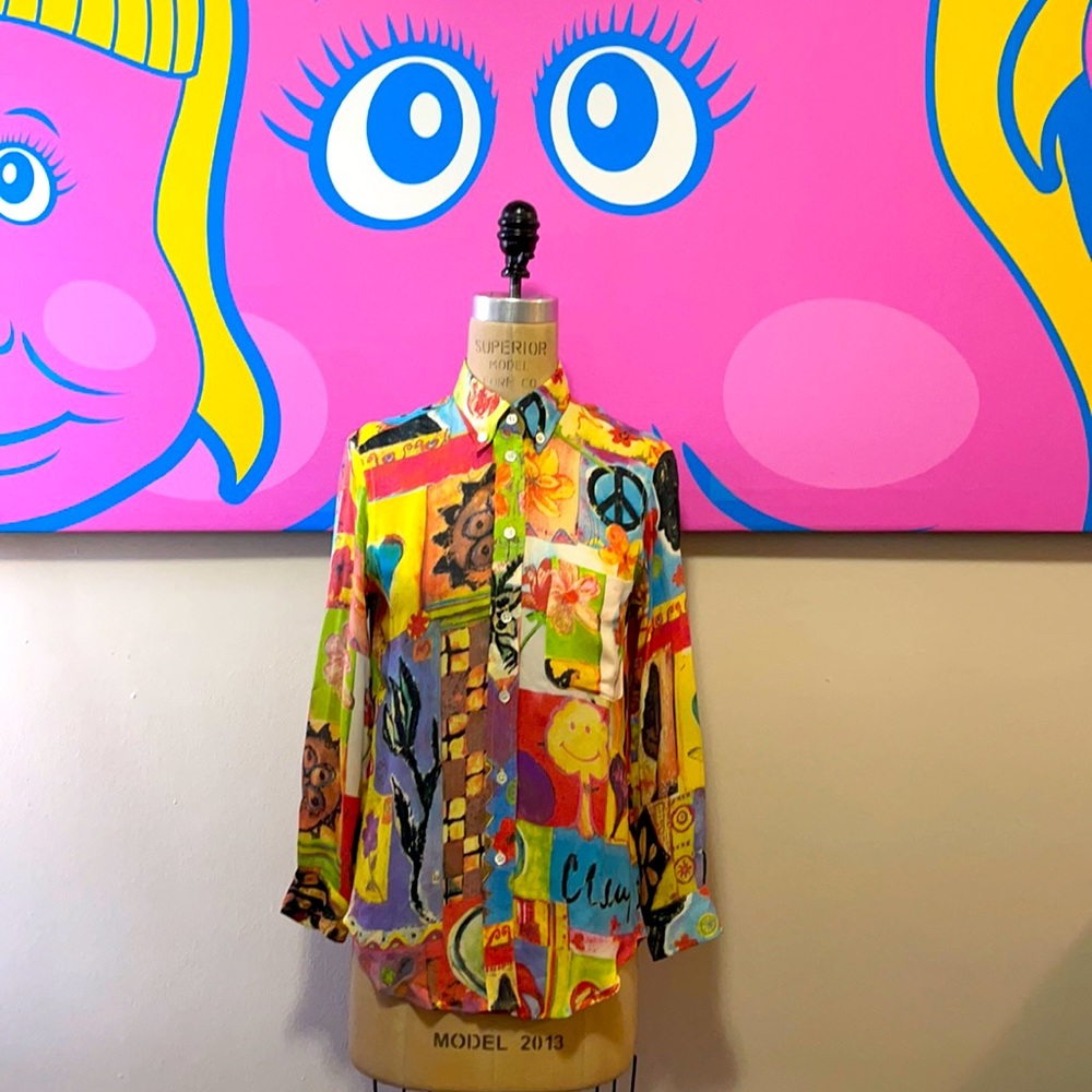 Moschino Cheap Chic Tree Sun Flower Blouse